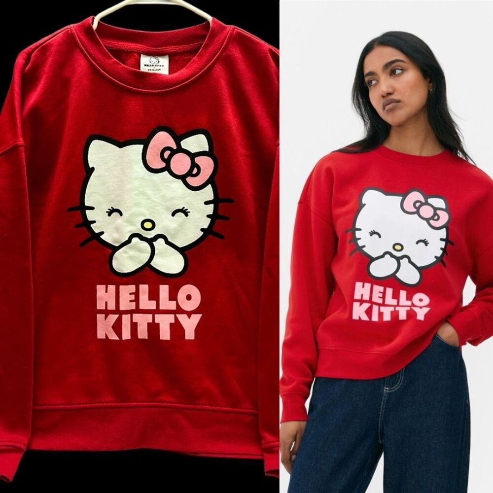 Hello Kitty Red Crew Neck Sweater size L